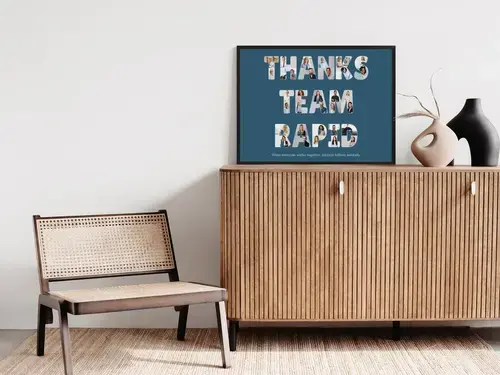 Custom Photo Collage - 'THANK YOU TEAM RAPID'