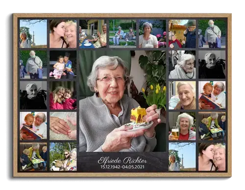Create Your Personalized Memorial Photo Collage - 24 Memories in Tribute