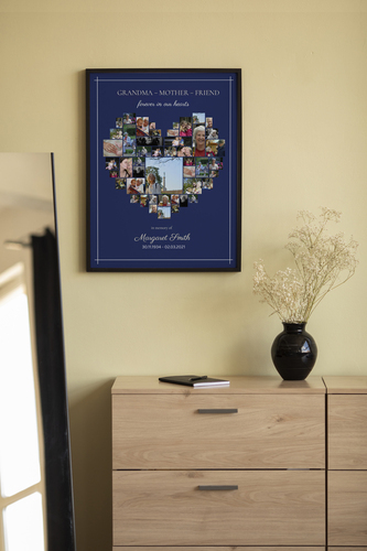 Create a Memorial Heart Collage Canvas - Personalize for Loved Ones