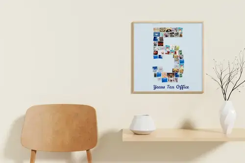 Customizable Collage Number '5' with Photos