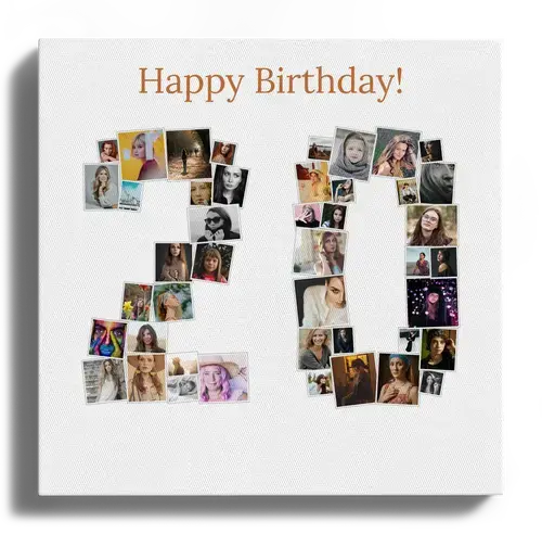 Create a Custom '20' Photo Collage for Birthdays & Anniversaries - Unique Gift