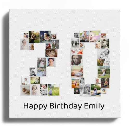 Create a Custom '20' Photo Collage for Birthdays & Anniversaries - Unique Gift