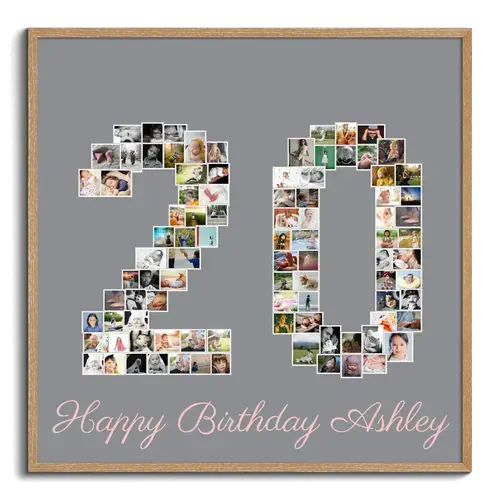 Create a Custom '20' Photo Collage for Birthdays & Anniversaries - Unique Gift
