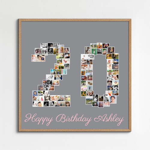 Create a Custom '20' Photo Collage for Birthdays & Anniversaries - Unique Gift