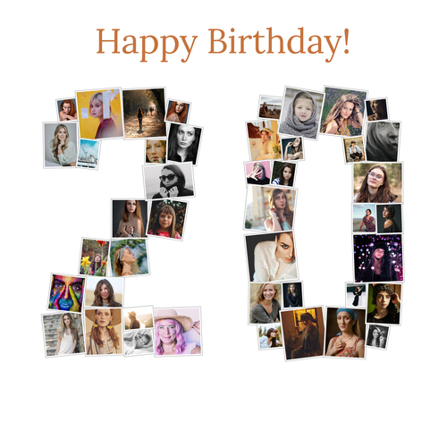 Create a Custom '20' Photo Collage for Birthdays & Anniversaries - Unique Gift