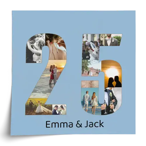 Create a 25-Numbers Photo Collage for Anniversaries or Celebrations Create a 25-Numbers Photo Collage for Anniversaries or Celebrations