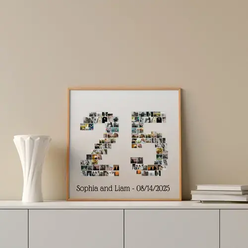 "Custom Photo Collage Number '25'"