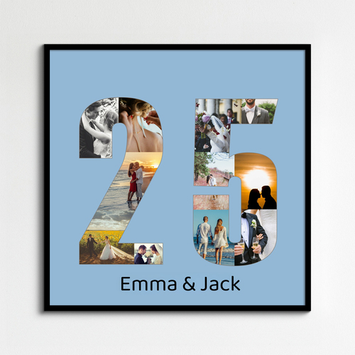 Create a 25-Numbers Photo Collage for Anniversaries or Celebrations