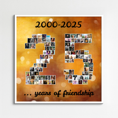 Create a 25-Numbers Photo Collage for Anniversaries or Celebrations