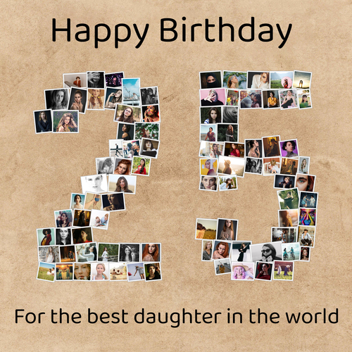 Create a 25-Numbers Photo Collage for Anniversaries or Celebrations