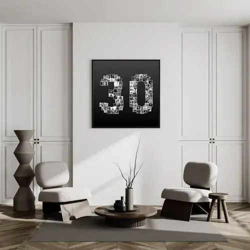 "Photo Number Collage '30' - Customizable Design"