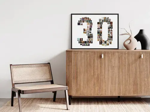 "Photo Number Collage '30' - Customizable Design"