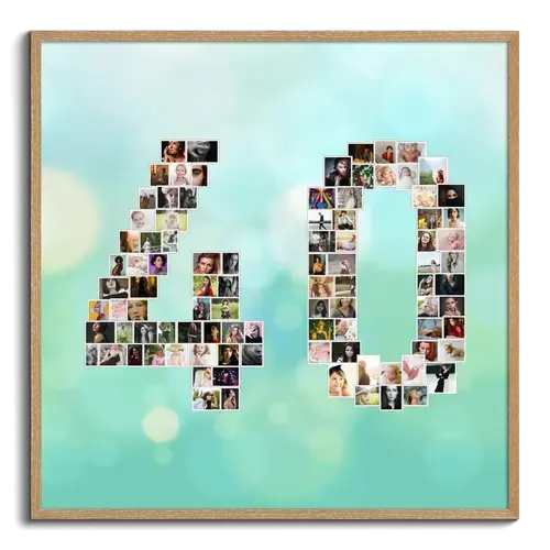 Create a Stunning '40' Photo Collage - Perfect Gift for Special Occasions!