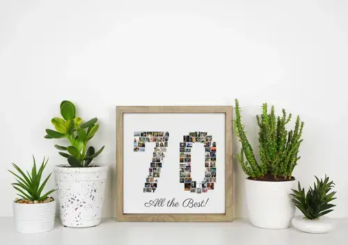 Number Collage Poster - Customizable Photo Design