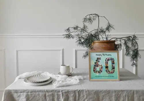 Number Collage Poster - Customizable Photo Design