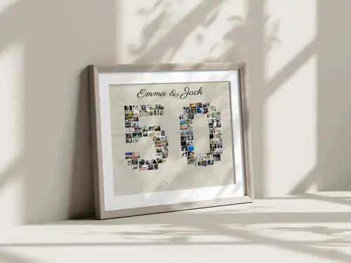 "Custom Photo Collage '50' for Milestones"