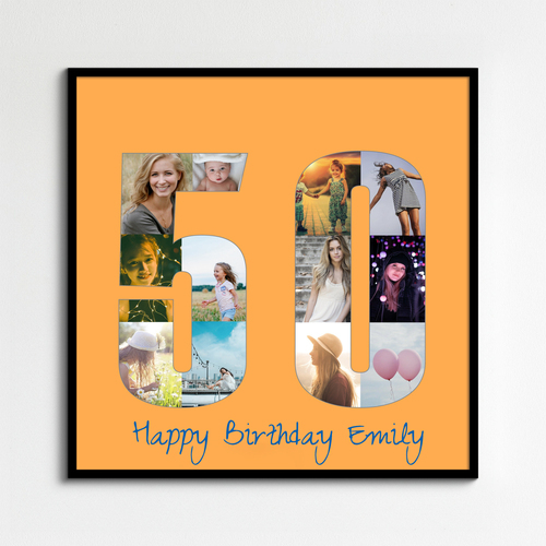 Create a Stunning '50' Photo Collage for Birthdays & Anniversaries