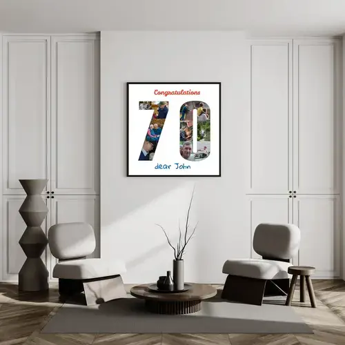 Photo Collage Number 70 Customizable