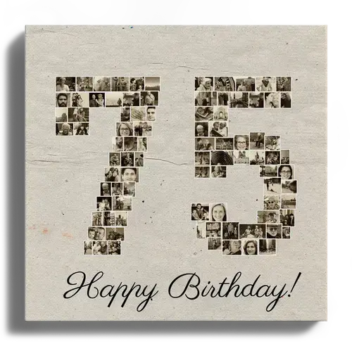 Number with photos as creative gift idea photo collage