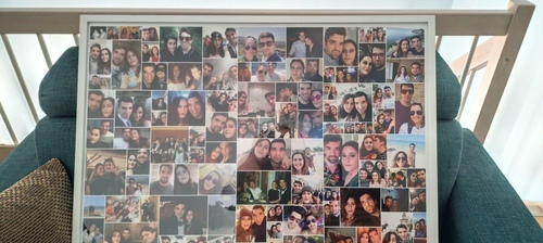 Customer Photo by Federica for Review Print Photo Collage Framed Poster (wood, white) 100x70cm