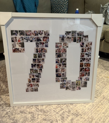 Customer Photo by miranda for Review Print Photo Collage Framed Poster (wood, white) 50x50cm