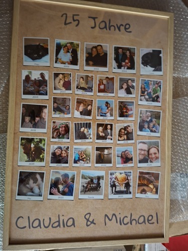 Customer Photo by Petra for Review Print Photo Collage Framed Poster (wood, natural) 40x60cm