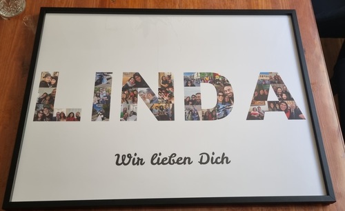 Customer Photo by Serhan for Review Print Photo Collage Framed Poster (wood, black) 60x45cm