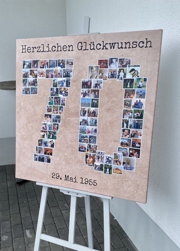 Customer Photo by Stephanie for Review Print Photo Collage Canvas 90x90cm