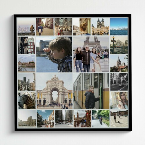 photos from vacation for memories as elegant photo collage