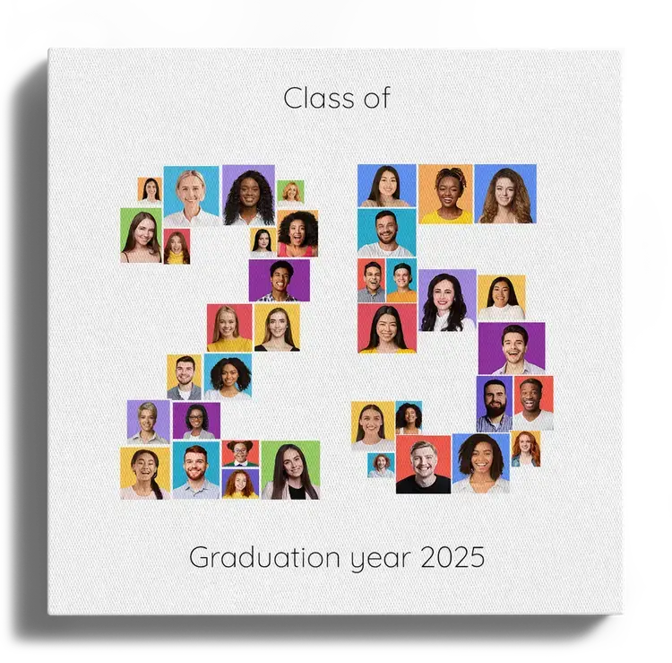 Graduation year people as photo collage