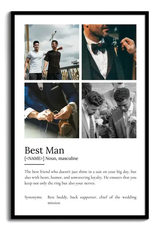 Groomsman Definition Poster - Personalized Gift