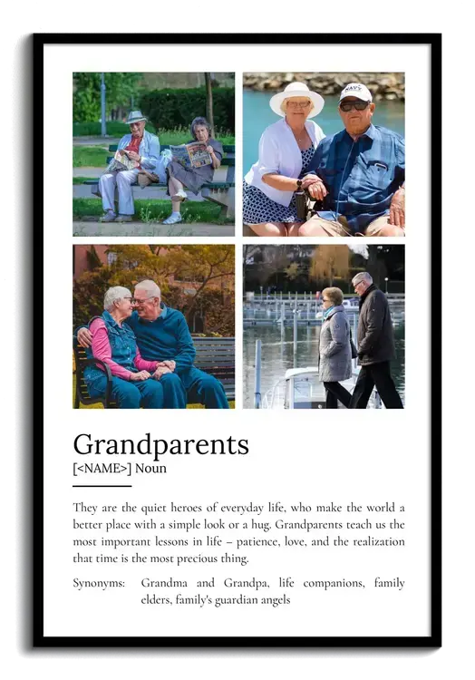 Grandparents Definition Poster - Customizable Gift