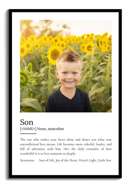 Personalized Son Definition Poster Template