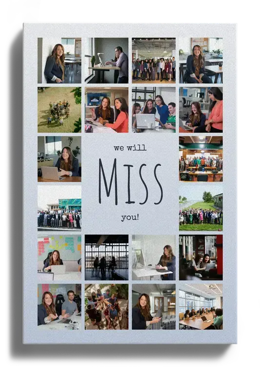 Farewell Photo Collage with Center Text