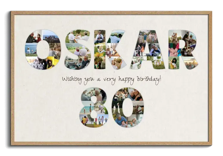 photo collage with personal message for birthday