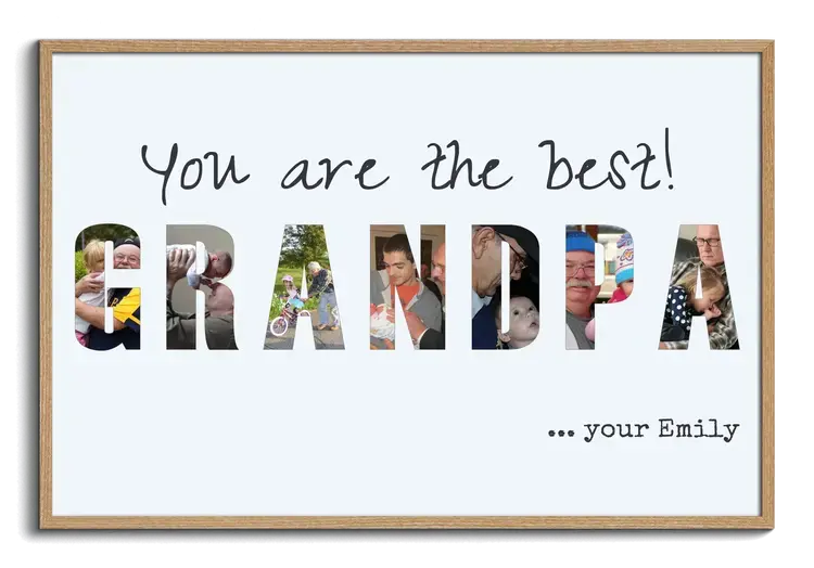 Photo collage you are the best grandpa gift for grandparents