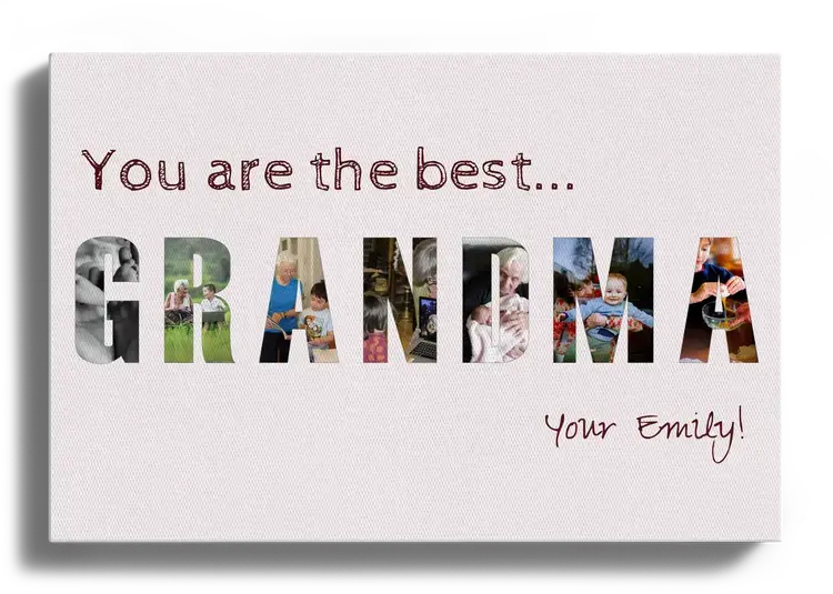 photos as letters you are the best grandma gift from grandchildren