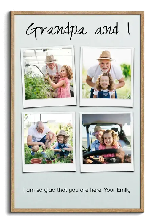 Photo collage gift grandpa I am glad you exist