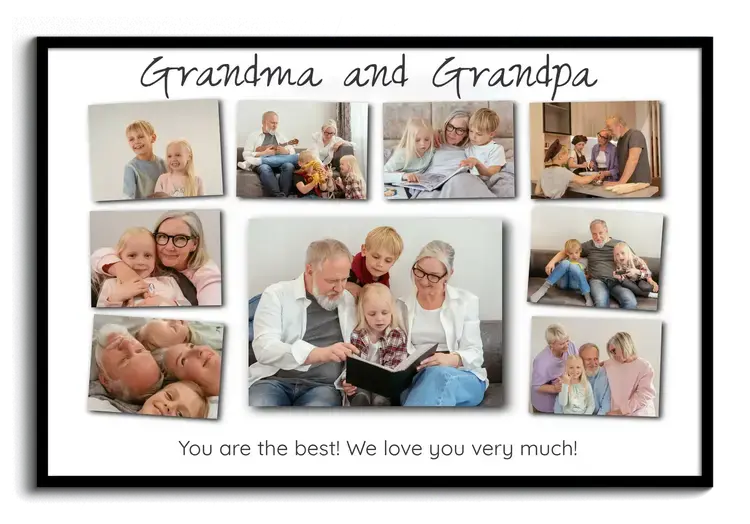 Gift for Grandma and Grandpa You are the Best Photo Collage