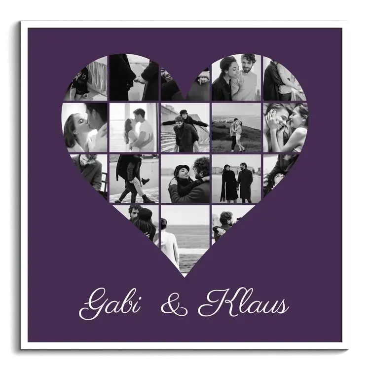 Heart Photo Collage Love and Partnership