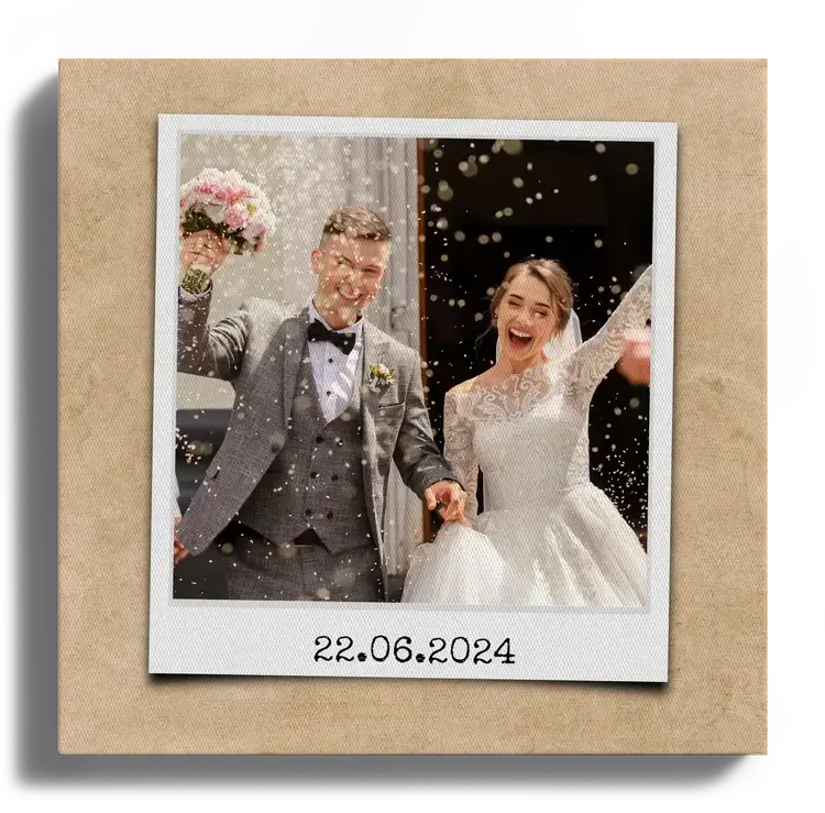 Polaroid-Style Wedding Portrait Print