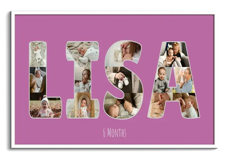 Childs Name as Photo Collage