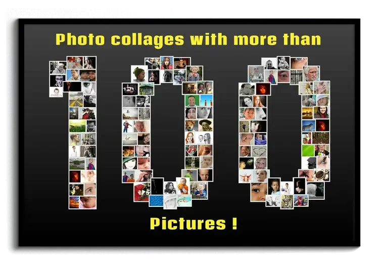 Collage with Many Photos Custom Text Design