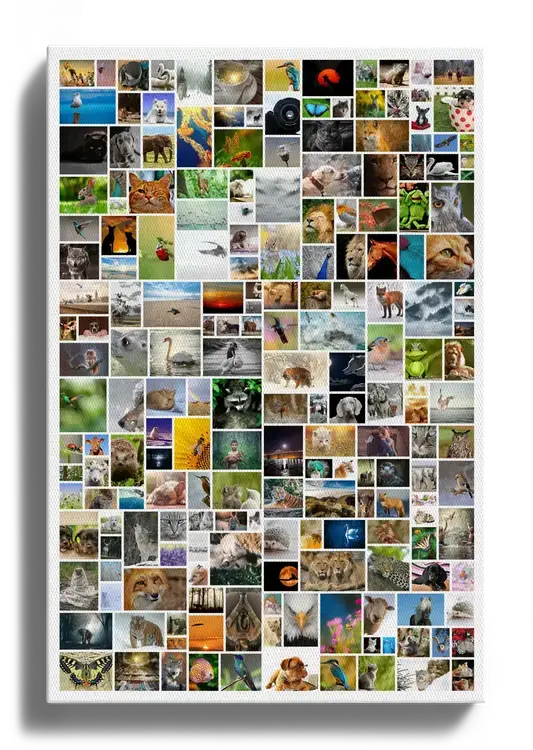 Vertical Poster with 200 Photos as Photo Collage