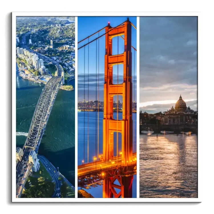 Travel Photo Collage Wall Art: Cities & Landmarks