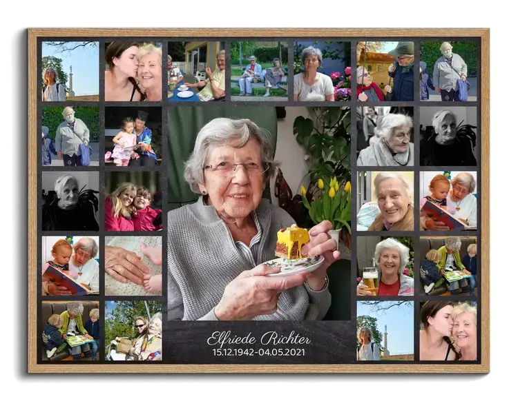 photo collage for memorial at funeral