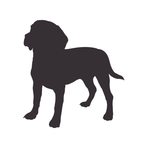 Dog silhouette Beagle standing