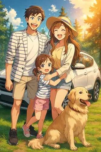 Photo transformed in Anime style