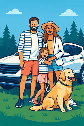 Photo transformed in Retro / Flat-Vector style